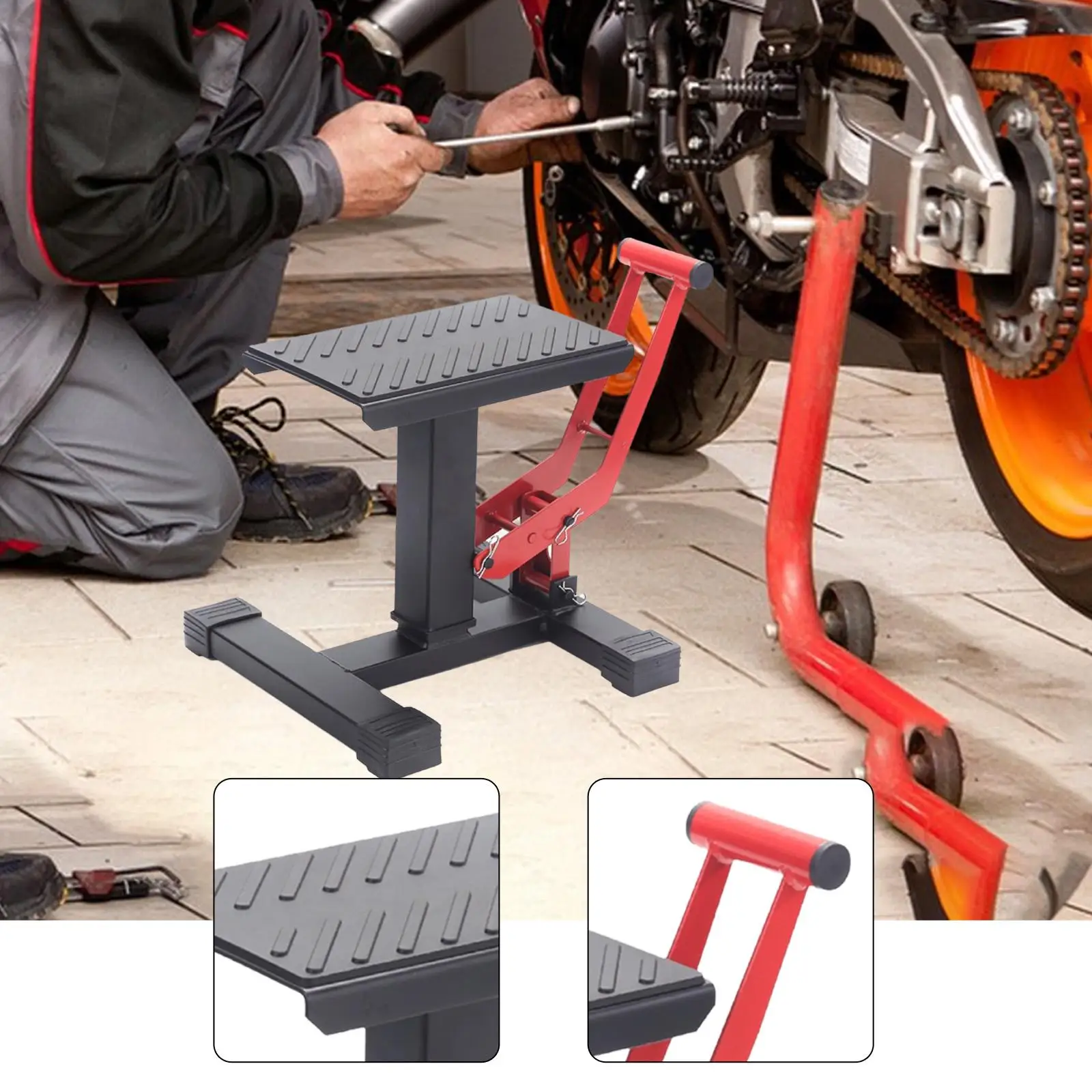 Motorcycle Lift Stand Table Rack Heavy Duty Maintenance Portable Center Jack
Motorcycle Lift Stand Table Rack Heavy Duty Maintenance Portable Center Jack