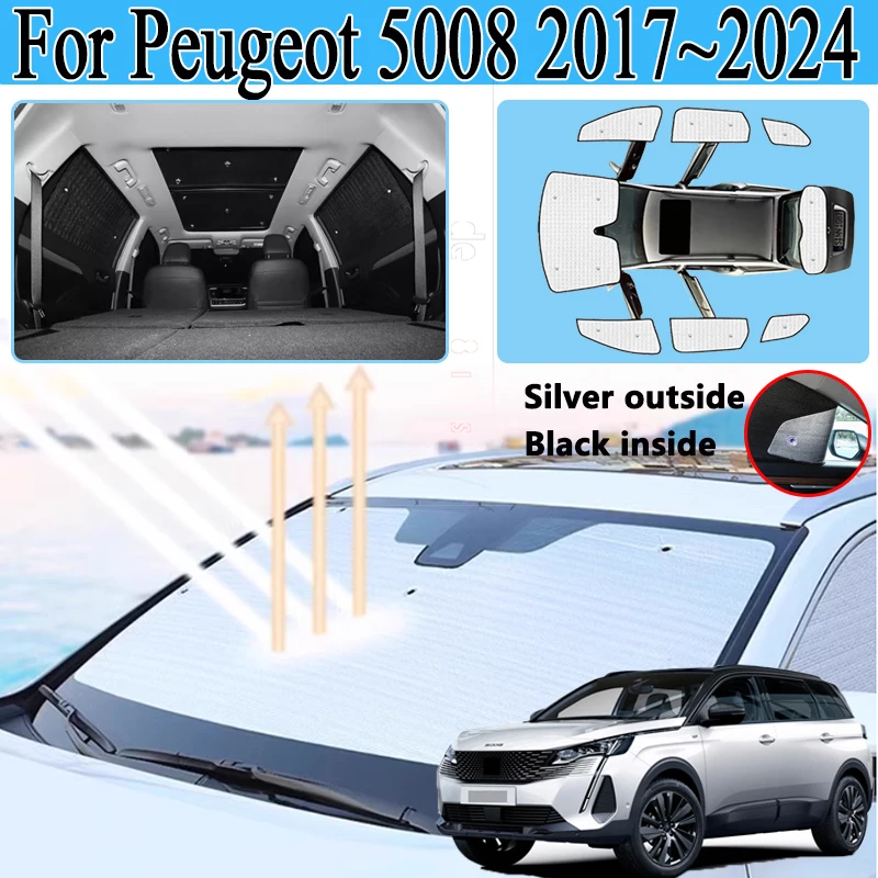 Car Sun Protection For Peugeot 5008 2017 2018~2024 Coverage Sunshades Window Visors Sunscreen Privacy Blocks Anti-UV Accessories
Car Sun Protection For Peugeot 5008 2017 2018~2024 Coverage Sunshades Window Visors Sunscreen Privacy Blocks Anti-UV Accessories