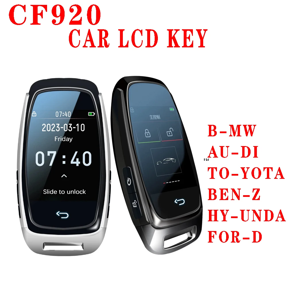 Смарт-ключ, ЖК-экран, ключ CF920, универсальный модифицированный для BMW, Audi, Benz, KIA, Hyundai, Ford, Toyota
Смарт-ключ, ЖК-экран, ключ CF920, универсальный модифицированный для BMW, Audi, Benz, KIA, Hyundai, Ford, Toyota