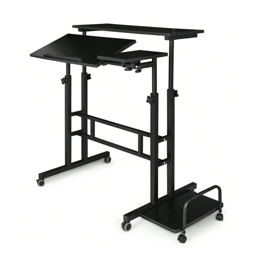 Desk With Wheels, Height Adjustment From 28 To 45 Sit To Stand Up, Mobile Computer Desk, Rolling Laptop Cart For Home Office Wa
Desk With Wheels, Height Adjustment From 28 To 45 Sit To Stand Up, Mobile Computer Desk, Rolling Laptop Cart For Home Office Wa