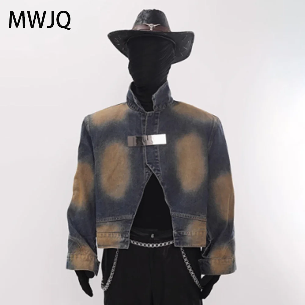 MWJQ American Retro Contrast Color Design Jacket Men's Stand Collar Cargo Coats High Street Short Tide Tops 2025 Summer 010217
MWJQ American Retro Contrast Color Design Jacket Men's Stand Collar Cargo Coats High Street Short Tide Tops 2025 Summer 010217