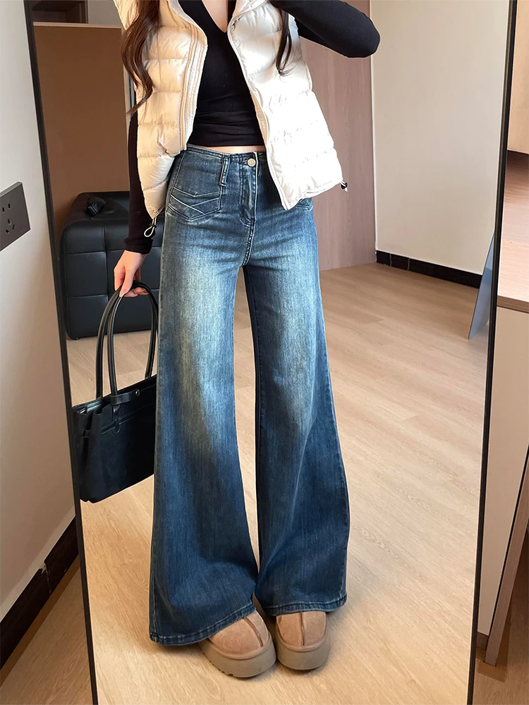 Slim Fit High Waist Denim Jeans Women's Bell Bottom Thin Summer New Style Loose Leggings Straight Cut Trousers Retro Pear Shape
Slim Fit High Waist Denim Jeans Women's Bell Bottom Thin Summer New Style Loose Leggings Straight Cut Trousers Retro Pear Shape