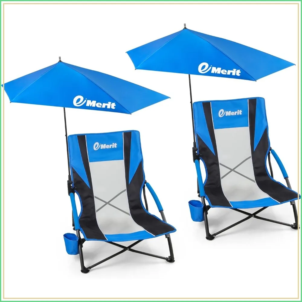 Beach Chair with 360° Adjustable UPF 50+ Umbrella, 300 lbs Heavy Duty Low Profile Sand Chair, 7 lbs Lightweight Backpack Folding Chair for Soccer Sidelines, Concerts & Camping
Beach Chair with 360° Adjustable UPF 50+ Umbrella, 300 lbs Heavy Duty Low Profile Sand Chair, 7 lbs Lightweight Backpack Folding Chair for Soccer Sidelines, Concerts & Camping