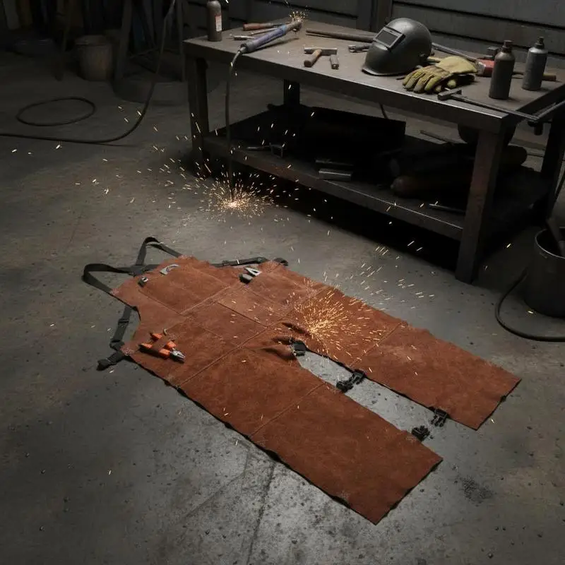 Cowhide Protective Chaps XL-Size For Woodworking Gardening Blacksmithing, Split Leg Design Flame Retardant Heavy Duty Construction 3 Storage Pockets Adjustable Straps Multi-Purpose Workwear Safety Clothing Blacksmith Apparel
Cowhide Protective Chaps XL-Size For Woodworking Gardening Blacksmithing, Split Leg Design Flame Retardant Heavy Duty Construction 3 Storage Pockets Adjustable Straps Multi-Purpose Workwear Safety Clothing Blacksmith Apparel