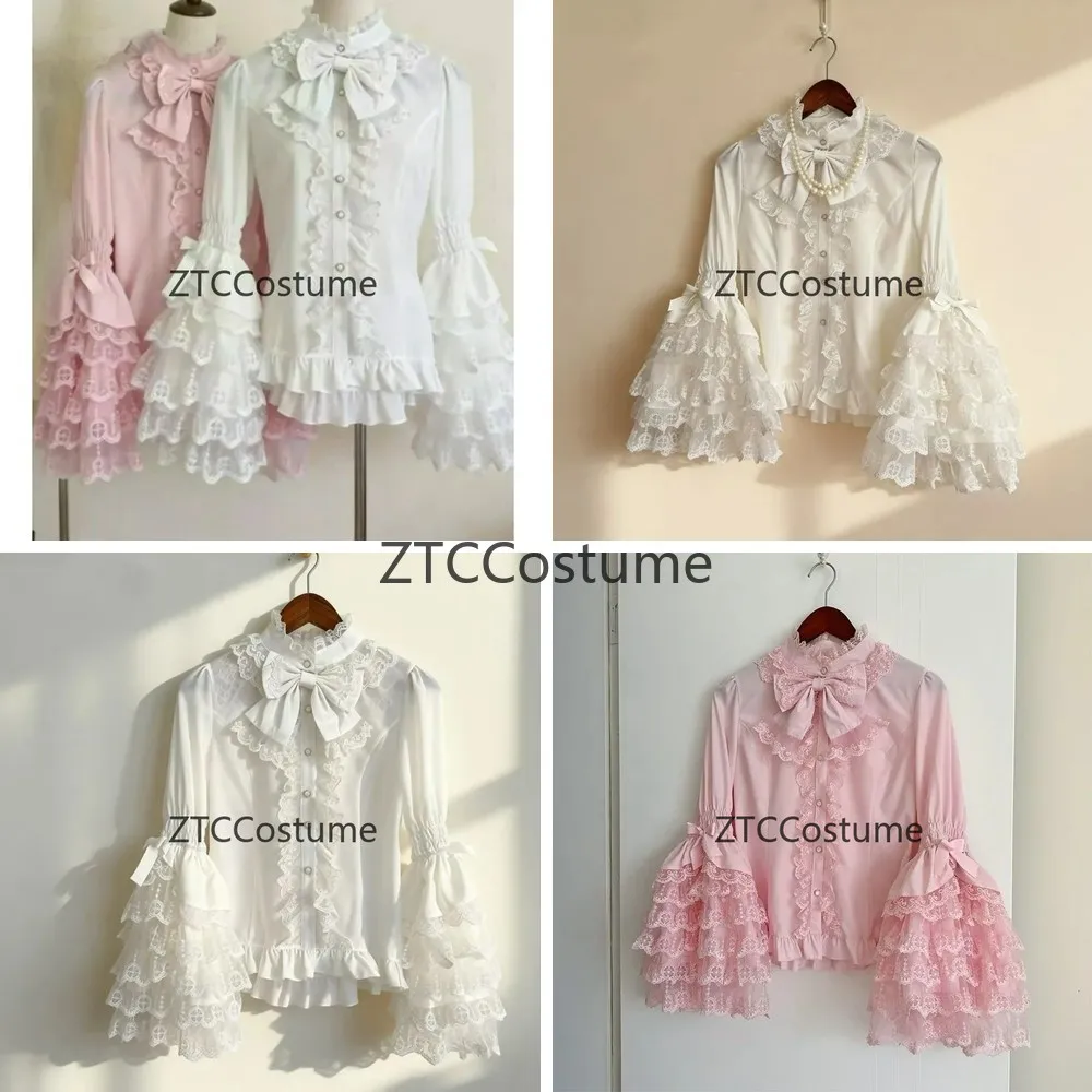 Victorian Sweet Lolita Blouse Elegant Princess Cosplay Top Kawaii Vintage Lace Ruffles Flower Wedding Bow Shirt for Women
Victorian Sweet Lolita Blouse Elegant Princess Cosplay Top Kawaii Vintage Lace Ruffles Flower Wedding Bow Shirt for Women