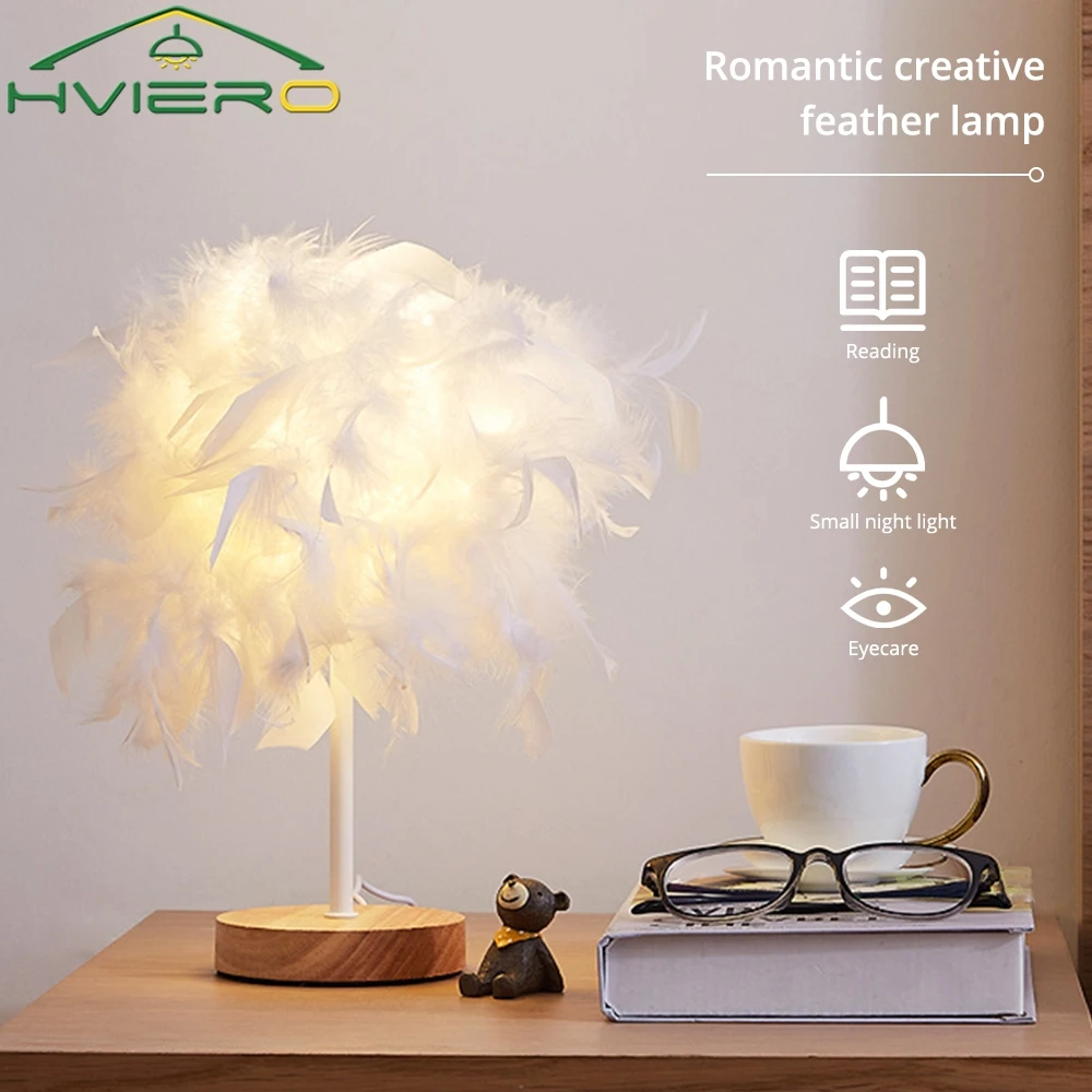 Feather Table Lamp Led Usb Night Light Bedroom Decor Creative Romantic Gift Bedside Desk Lamp Home Atmosphere Lighting Noveltie
Feather Table Lamp Led Usb Night Light Bedroom Decor Creative Romantic Gift Bedside Desk Lamp Home Atmosphere Lighting Noveltie