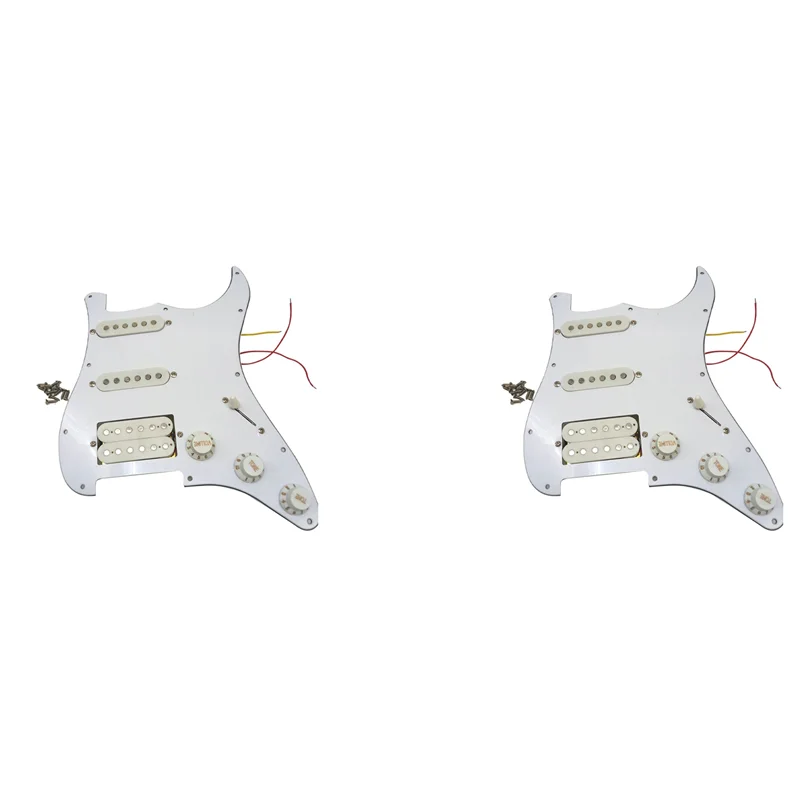 ABLB-2X Electric Guitar Pickguard Pickups Loaded Prewired Scratchplate Assembly 11 Hole SSH White
ABLB-2X Electric Guitar Pickguard Pickups Loaded Prewired Scratchplate Assembly 11 Hole SSH White