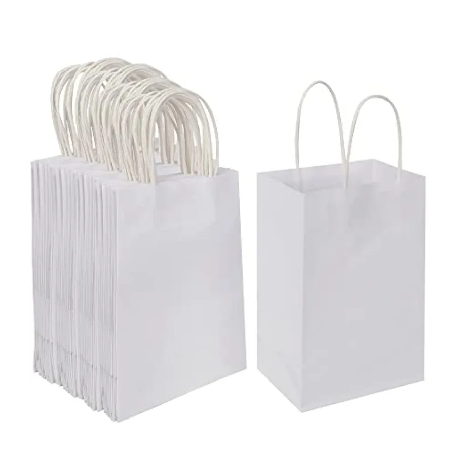 100 Pack 5.25x3.25x8.25 Inch Small Kraft Paper Bags with Handles Bulk for Birthday Wedding Party Favors Grocery Retail Shopping
100 Pack 5.25x3.25x8.25 Inch Small Kraft Paper Bags with Handles Bulk for Birthday Wedding Party Favors Grocery Retail Shopping