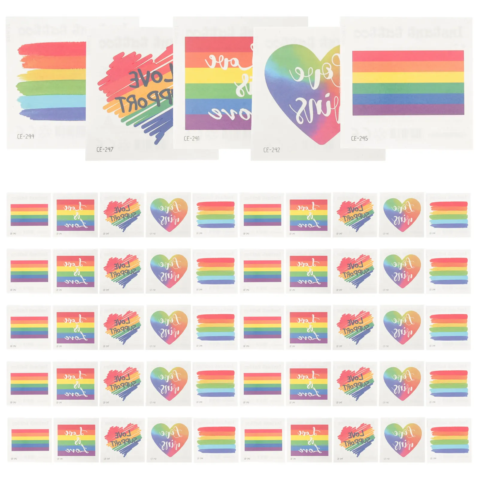 50 Pcs Stickers Pride Face Decoration Cartoon Decorative Tattoo Decal Body Valentine's Day Celebrations Decals
50 Pcs Stickers Pride Face Decoration Cartoon Decorative Tattoo Decal Body Valentine's Day Celebrations Decals