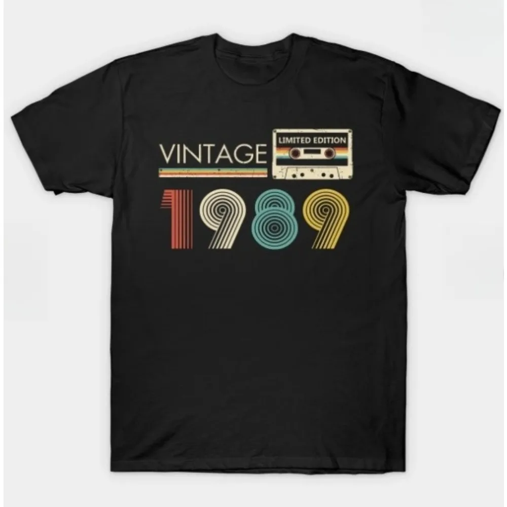 1989 Cassette 36 Years Old Birthday Retro T Shirt Men and Women Loose Summer Casual Versatile Top Birthday Gift Customization
1989 Cassette 36 Years Old Birthday Retro T Shirt Men and Women Loose Summer Casual Versatile Top Birthday Gift Customization