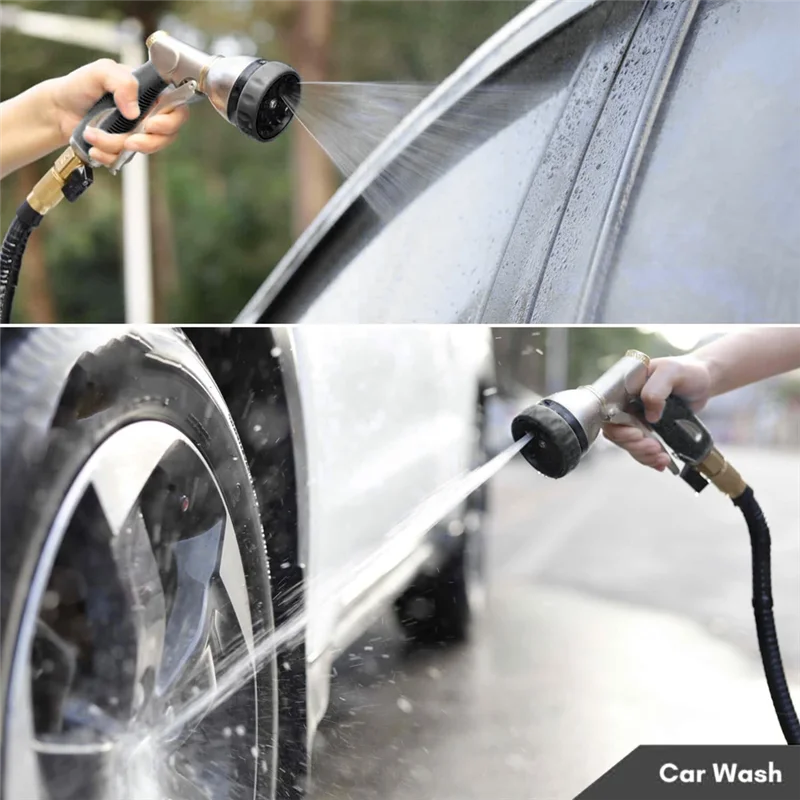 Garden Hose Nozzle Sprayer Heavy Duty, 100% Metal Water Hose Nozzle With 8 Spray Patterns, High Pressure Hose Spray Easy Install
Garden Hose Nozzle Sprayer Heavy Duty, 100% Metal Water Hose Nozzle With 8 Spray Patterns, High Pressure Hose Spray Easy Install