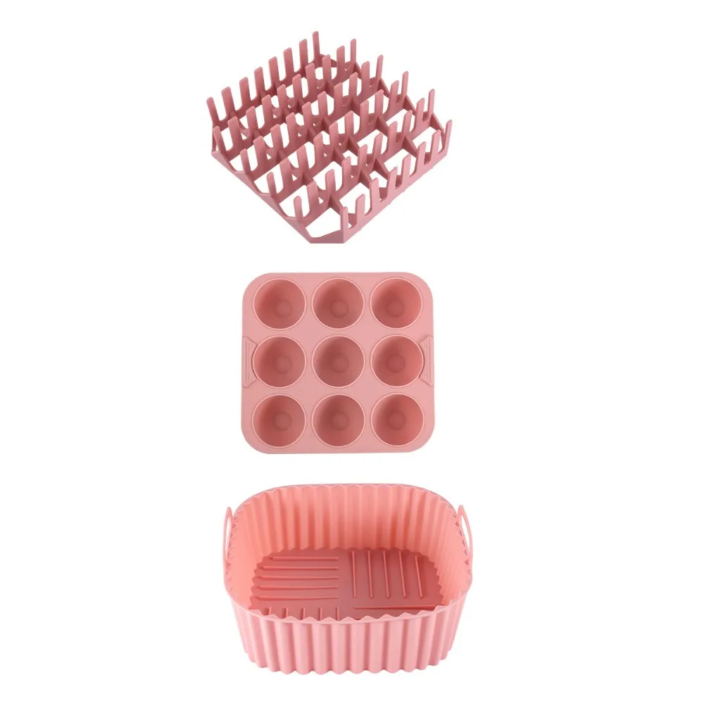 3 Piece/Set Non-Stick Air Fryer Silicone Baking Tray Square Heat-resistant Cupcake Mold Household Air Fryer Inner Liner Muffin
3 Piece/Set Non-Stick Air Fryer Silicone Baking Tray Square Heat-resistant Cupcake Mold Household Air Fryer Inner Liner Muffin