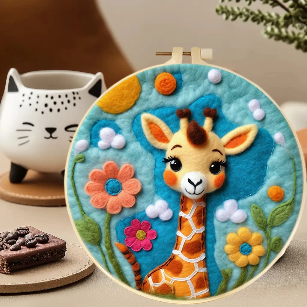 Cute Giraffe Needle Felt Starter Kits For Adults Diy Wool Felting Painting Beginners Kit Embroidery Frame Wool Needlework Crafts 
Cute Giraffe Needle Felt Starter Kits For Adults Diy Wool Felting Painting Beginners Kit Embroidery Frame Wool Needlework Crafts