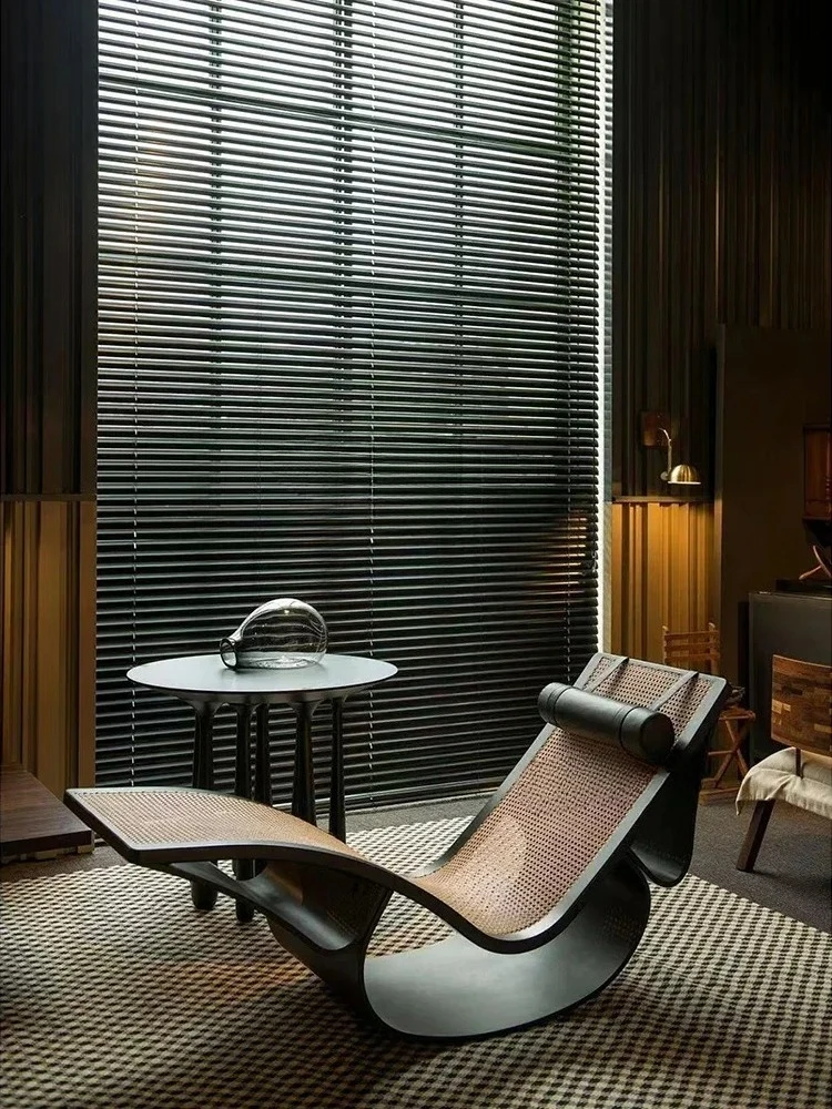 Rattan rocking chair villa light luxury, designer courtyard, leisure, deck chair
Rattan rocking chair villa light luxury, designer courtyard, leisure, deck chair