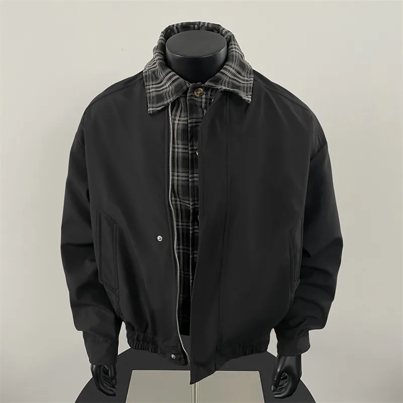 Коричневый полет в американском стиле для мужчин, весенний модный клетчатый лоскутный отложной воротник, бейсбол, High Street, ретро Ba
Коричневый полет в американском стиле для мужчин, весенний модный клетчатый лоскутный отложной воротник, бейсбол, High Street, ретро Ba