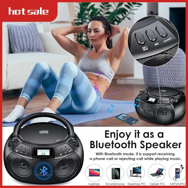 CD-плеер Многофункциональный портативный Bluetooth CD-плеер Радио Двойной динамик Стерео аудиовход USB-плеер
CD-плеер Многофункциональный портативный Bluetooth CD-плеер Радио Двойной динамик Стерео аудиовход USB-плеер