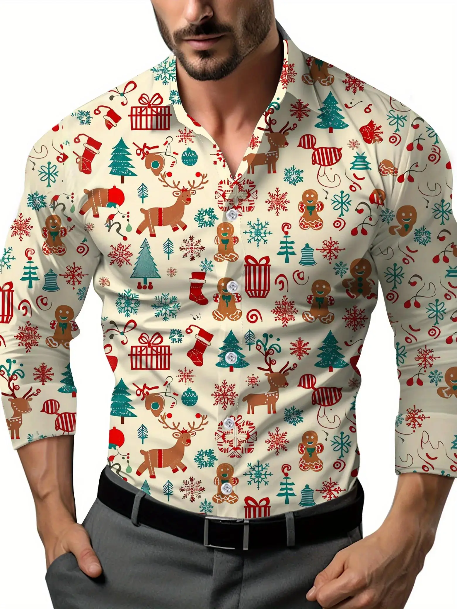 2025Новая мужская рубашка с длинным рукавом, рубашка для рождественской вечеринки, рубашка с 3D принтом оленя, новая осенняя рубашка с лацканами, рождественская, новогодняя, мужская C
2025Новая мужская рубашка с длинным рукавом, рубашка для рождественской вечеринки, рубашка с 3D принтом оленя, новая осенняя рубашка с лацканами, рождественская, новогодняя, мужская C
