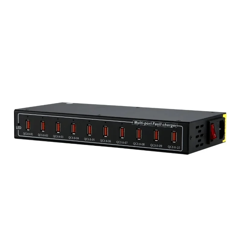 10 port USB mobile phone charger fast charging 200W mobile phone charger wall charger QC3.0 adapter 5V 9V 12V
10 port USB mobile phone charger fast charging 200W mobile phone charger wall charger QC3.0 adapter 5V 9V 12V