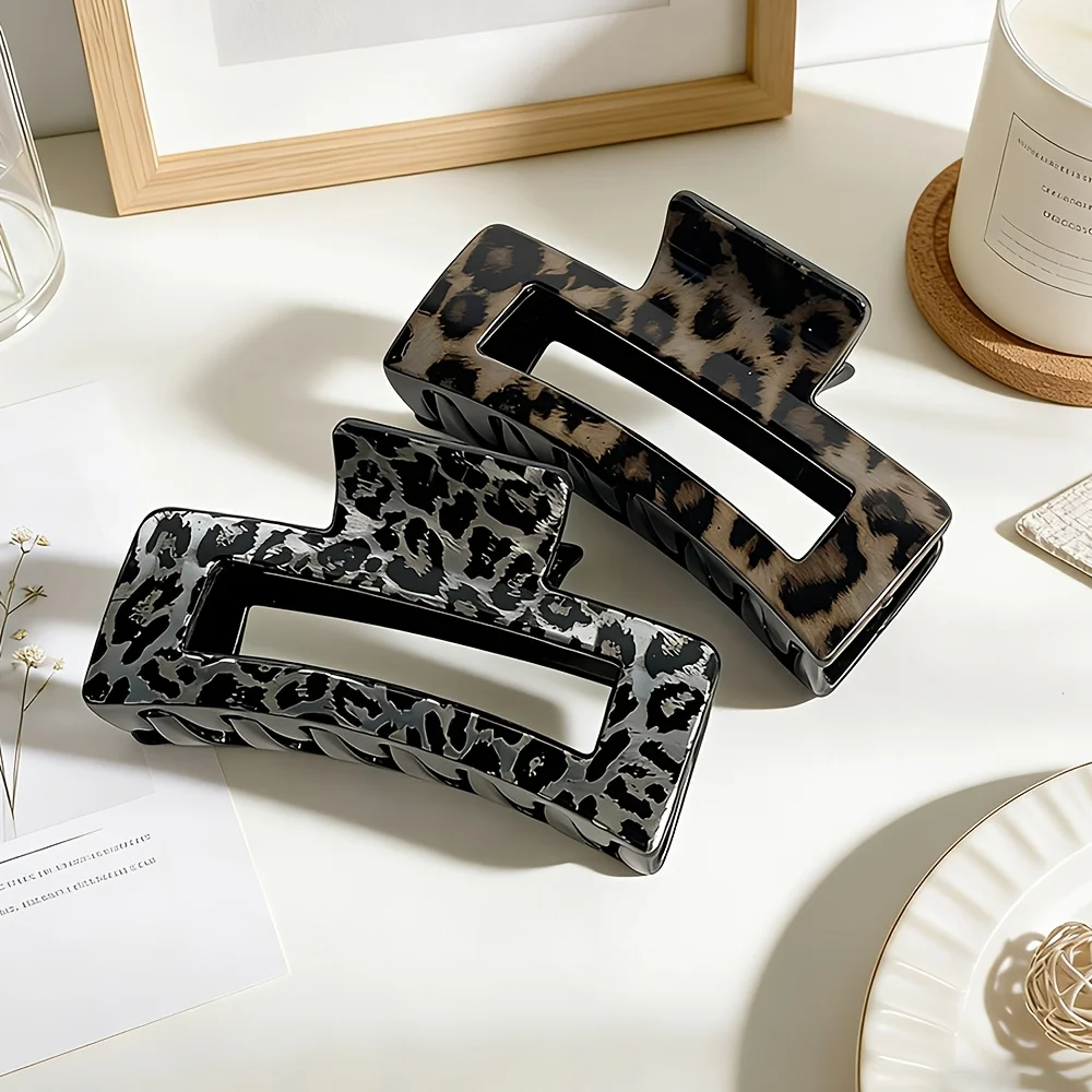 2pcs leopard print grab clip, temperament women's hair accessories on the back of the head, multi-hair shark clip, suitable for daily wear accessories
2pcs leopard print grab clip, temperament women's hair accessories on the back of the head, multi-hair shark clip, suitable for daily wear accessories