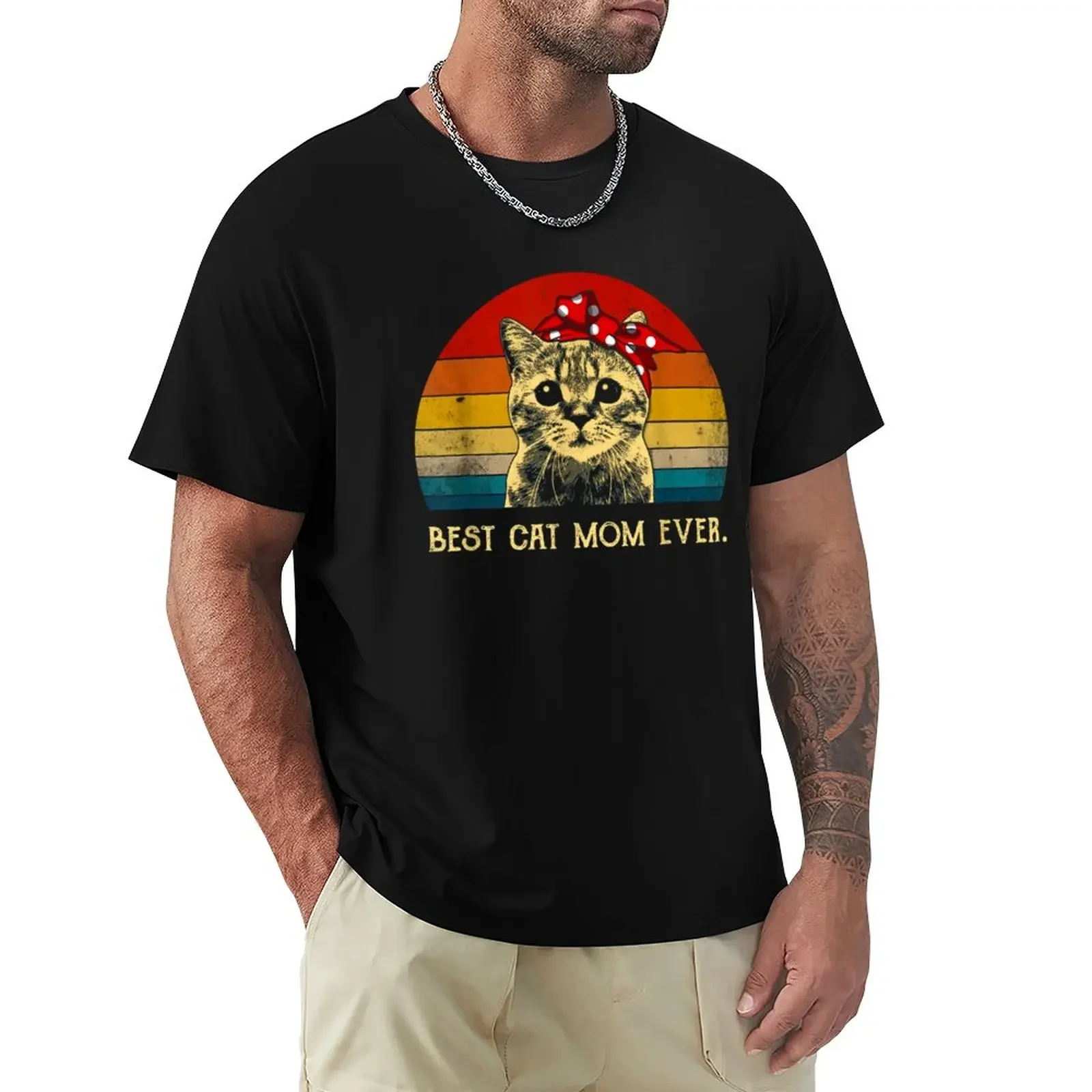 Vintage Best Cat Mom Ever T-Shirt summer tops Short sleeve tee Aesthetic clothing mens funny t shirts
Vintage Best Cat Mom Ever T-Shirt summer tops Short sleeve tee Aesthetic clothing mens funny t shirts