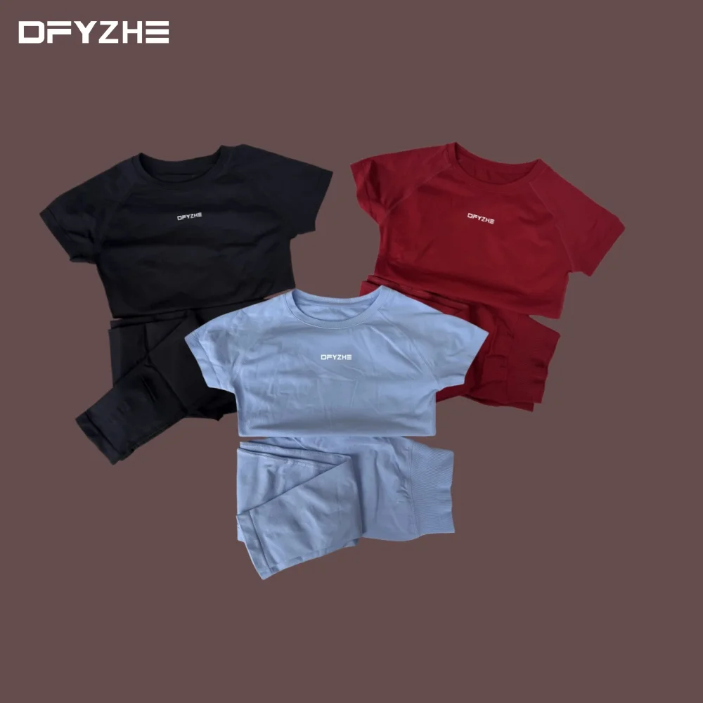 DFYZHE round neck breathable short sleeved+long pants set for body hugging yoga exercise leggings fitness sportswear
DFYZHE round neck breathable short sleeved+long pants set for body hugging yoga exercise leggings fitness sportswear