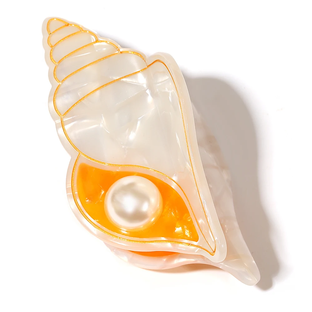 Funny Acetate Pearl Conch Crab Hair Clip Claw For Women New Sweet Vacation's Gifts Beach Shark Hairpin Hair Accessories Tool
Funny Acetate Pearl Conch Crab Hair Clip Claw For Women New Sweet Vacation's Gifts Beach Shark Hairpin Hair Accessories Tool