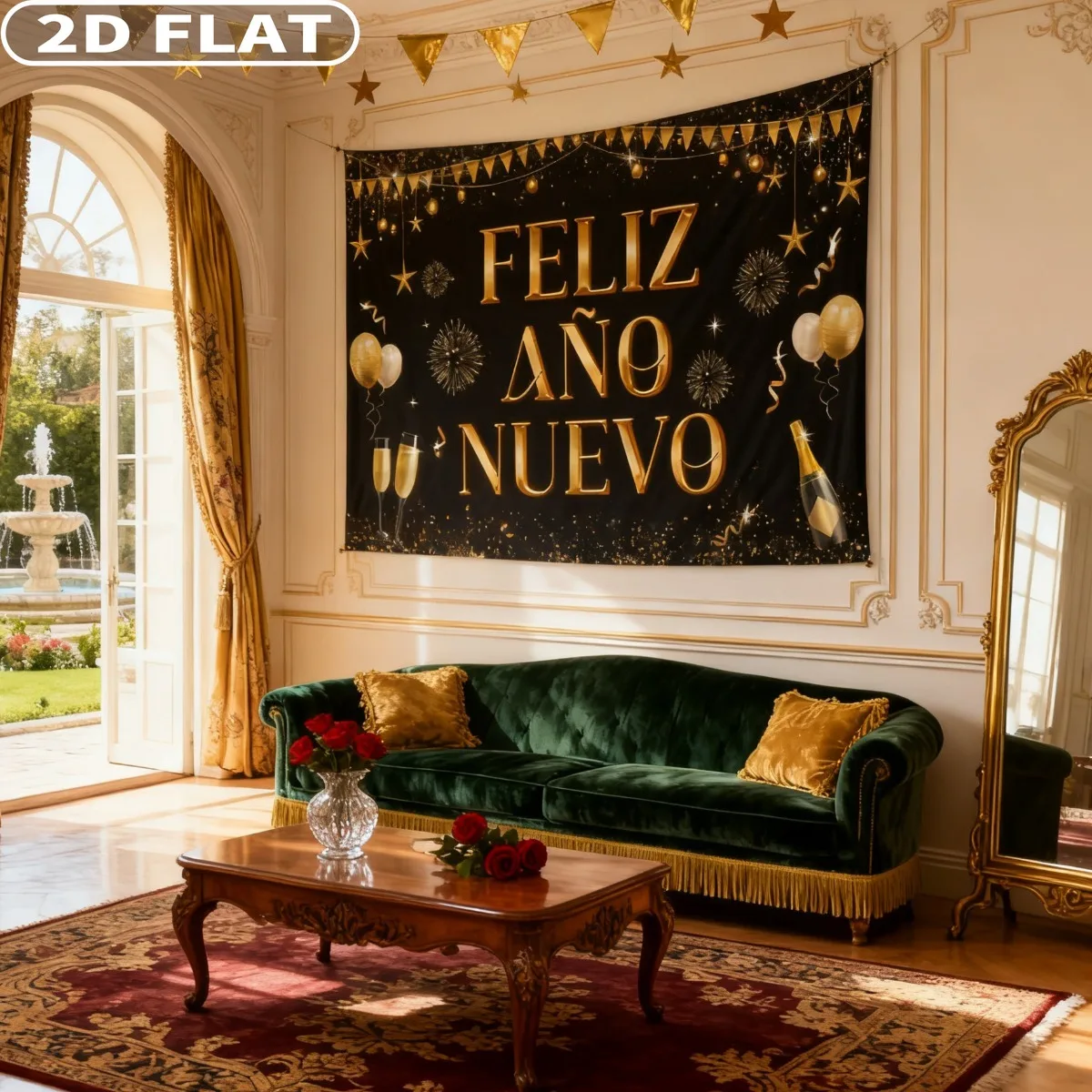 1pc Large Happy New Year Party Photo Booth Props Banner Backdrop, Spanish "Happy New Year" Party Banner Decor 2026 Backdrop
1pc Large Happy New Year Party Photo Booth Props Banner Backdrop, Spanish "Happy New Year" Party Banner Decor 2026 Backdrop