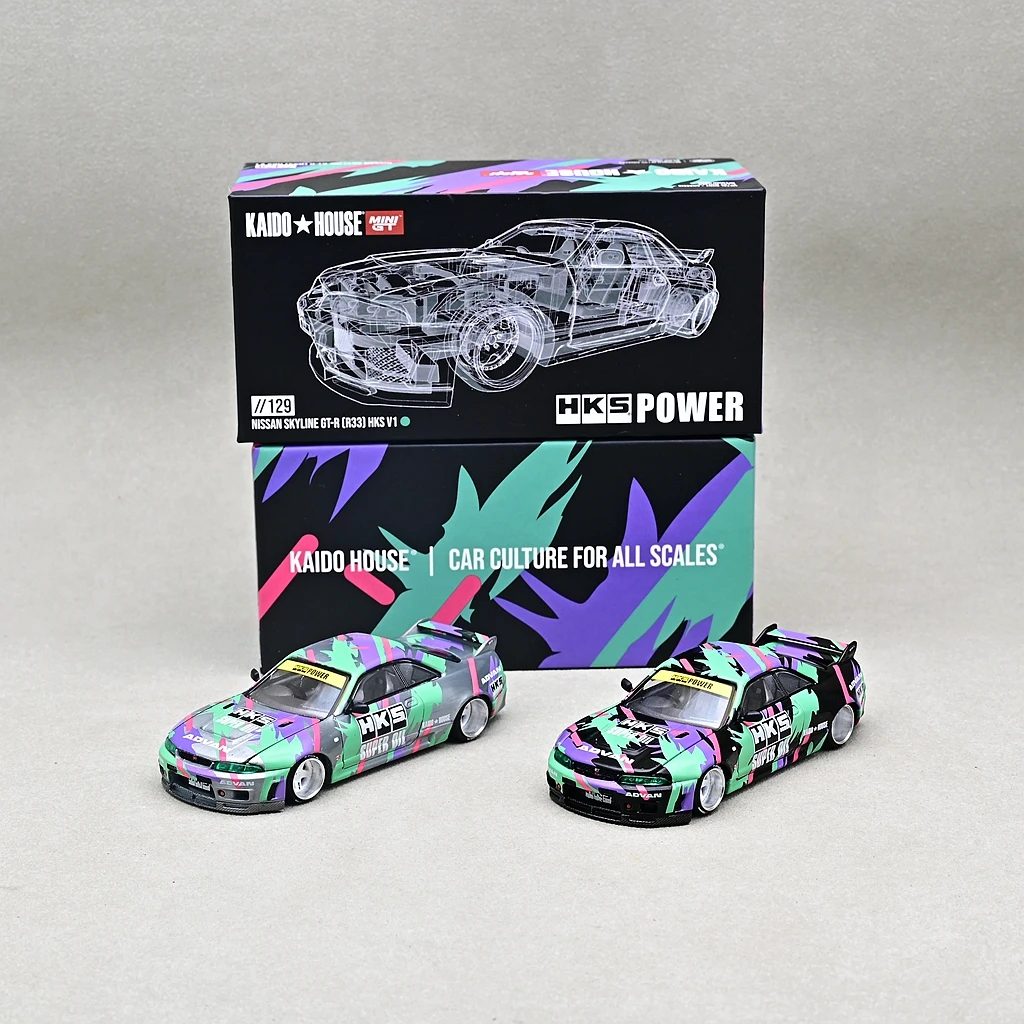 TSM KAIDO HOUSE MINIGT 1/64 KHMG129 Nissan Skyline GT-R (R33) HKS V1 Varnish Chase Green Yellow Die-cast alloy car model
TSM KAIDO HOUSE MINIGT 1/64 KHMG129 Nissan Skyline GT-R (R33) HKS V1 Varnish Chase Green Yellow Die-cast alloy car model