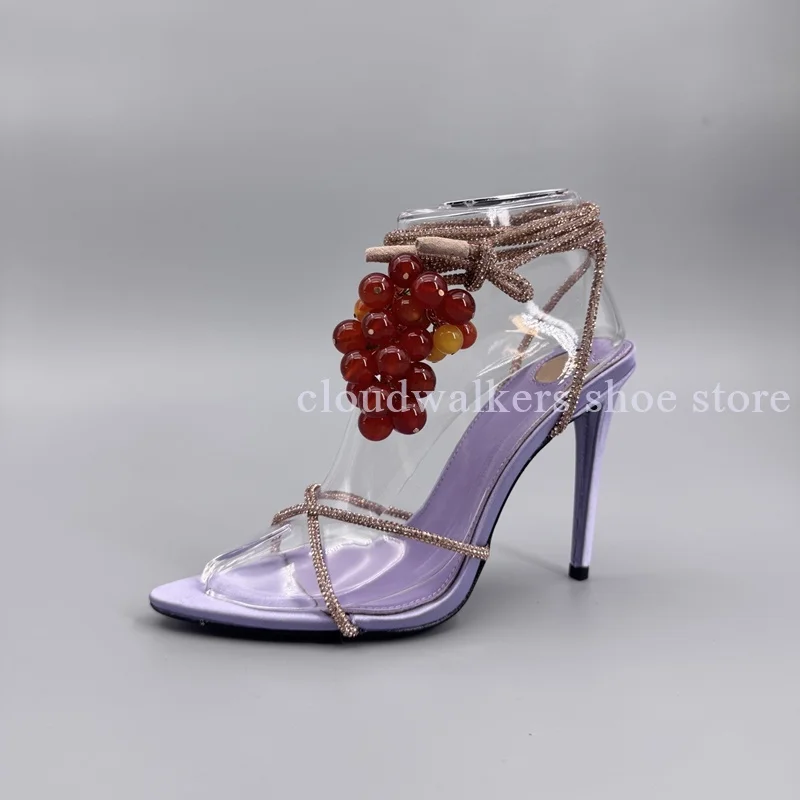 Import Satin Crisscross Rhinestone Strap Sexy Peep Toe Sandals Ankle Strap Adorned A Red Agate Grape Pendant Stiletto Sandals
Import Satin Crisscross Rhinestone Strap Sexy Peep Toe Sandals Ankle Strap Adorned A Red Agate Grape Pendant Stiletto Sandals