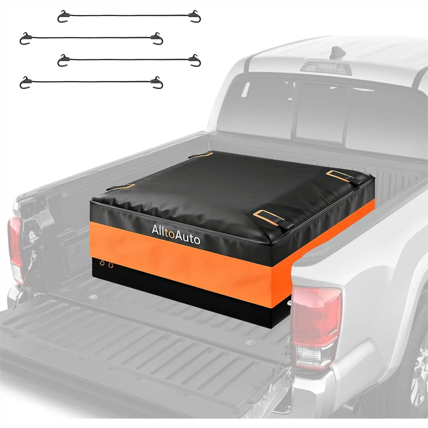 Waterproof Truck Bed Bag 26 CuFt Heavy Duty Cargo Carrier with Orange Safety Trim for Pickup Truck Camping & Road Trips
Waterproof Truck Bed Bag 26 CuFt Heavy Duty Cargo Carrier with Orange Safety Trim for Pickup Truck Camping & Road Trips