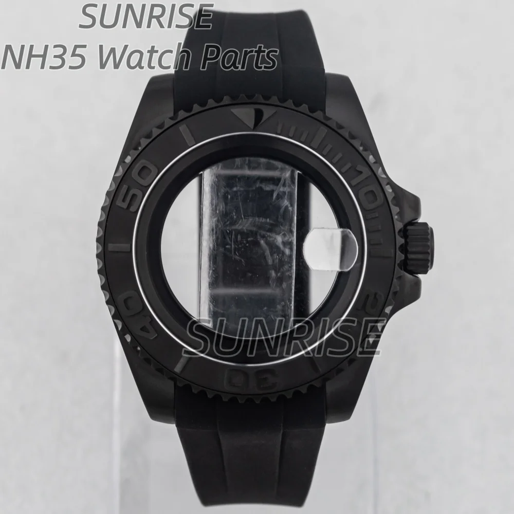 40mm Watch Case Stainless Steel Sapphire Glass Rubber Strap for NH34 NH35 NH36 movement 28.5mm Dial 100m Waterproof Yacht Case
40mm Watch Case Stainless Steel Sapphire Glass Rubber Strap for NH34 NH35 NH36 movement 28.5mm Dial 100m Waterproof Yacht Case