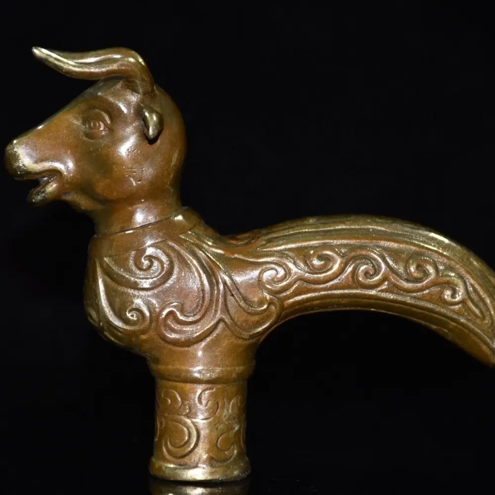 Animal bull ox Head Walking Stick Head handle Statue
Animal bull ox Head Walking Stick Head handle Statue