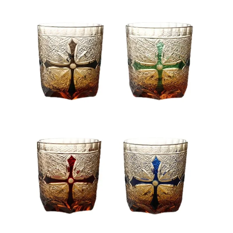 Japanese-style Edo cut hand-carved crystal cup, whiskey cup, cross traditional classical foreign wine cup
Japanese-style Edo cut hand-carved crystal cup, whiskey cup, cross traditional classical foreign wine cup
