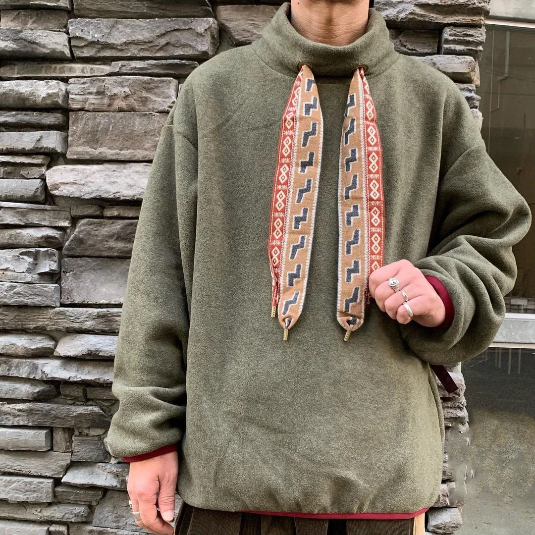 20AW KAPITAL Hirata and Hohiro Casual Colorful Ribbon High Collar Fleece Pullover Loose Men's Women's Hoodies
20AW KAPITAL Hirata and Hohiro Casual Colorful Ribbon High Collar Fleece Pullover Loose Men's Women's Hoodies