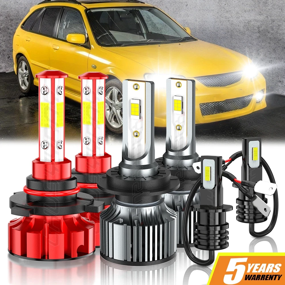 For Mazda Protege 5 2002-2003 6x 9005 H7 H3 Canbus LED Headlight & Fog Light Bulbs Combo 12V 6500K 100000LM 1:1 Same Size
For Mazda Protege 5 2002-2003 6x 9005 H7 H3 Canbus LED Headlight & Fog Light Bulbs Combo 12V 6500K 100000LM 1:1 Same Size