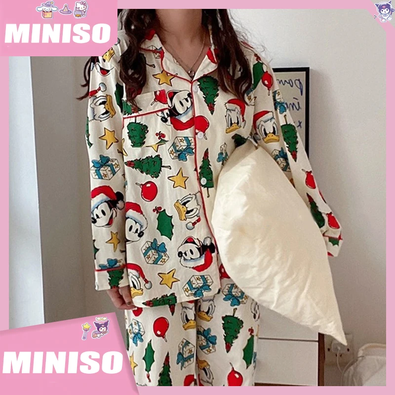 2024 New Christmas Mickey Sleepwear Women's Long Sleeve Top Loose Pants Home Clothes Fashion Set Casual Cartoon Couple Sleepwear
2024 New Christmas Mickey Sleepwear Women's Long Sleeve Top Loose Pants Home Clothes Fashion Set Casual Cartoon Couple Sleepwear