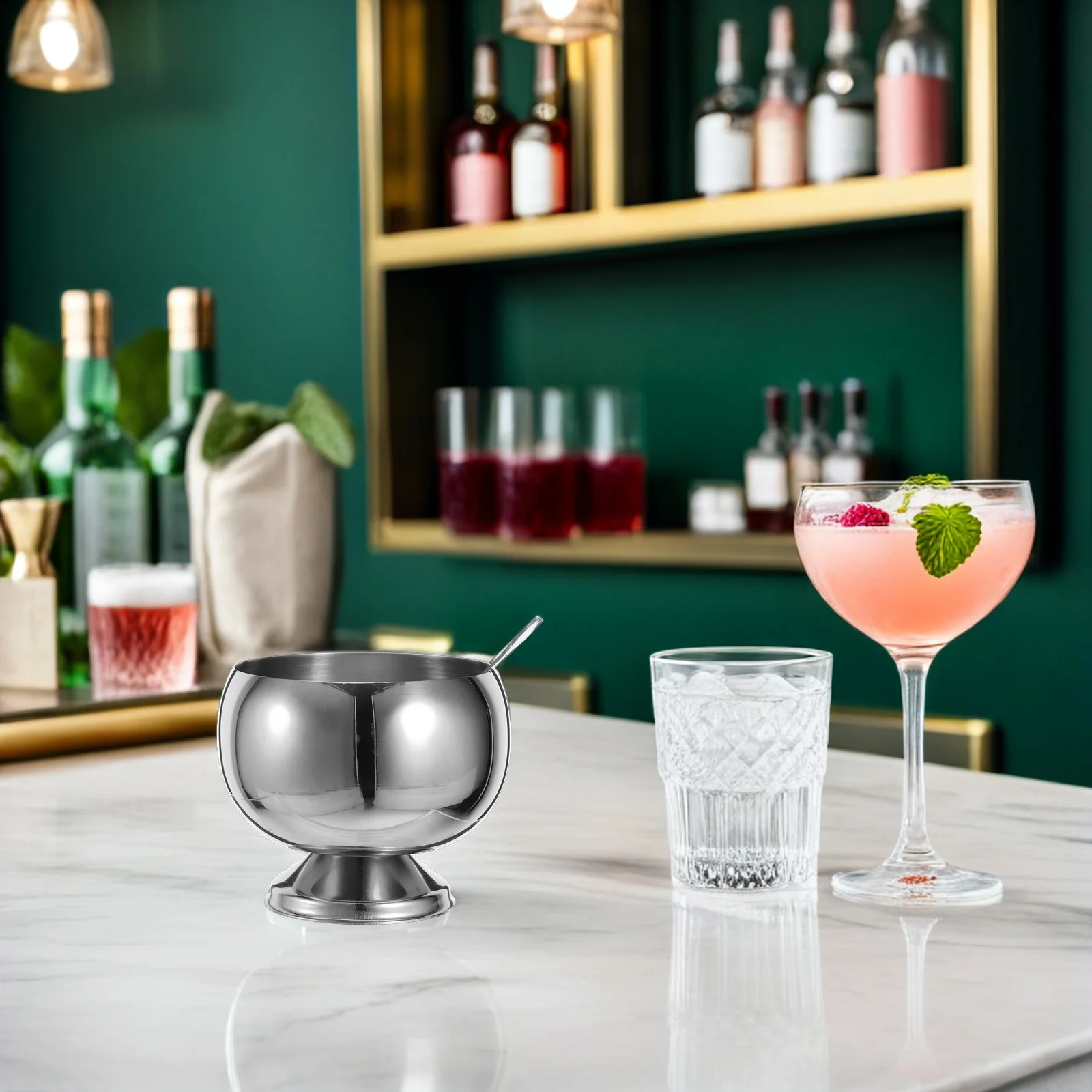 1 Set 9.5Oz Stainless Steel Dessert Bowl Footed Ice Cream Cup For Yogurt Pudding Salad Sauce Multi-Use Serving Goblet Metal
1 Set 9.5Oz Stainless Steel Dessert Bowl Footed Ice Cream Cup For Yogurt Pudding Salad Sauce Multi-Use Serving Goblet Metal