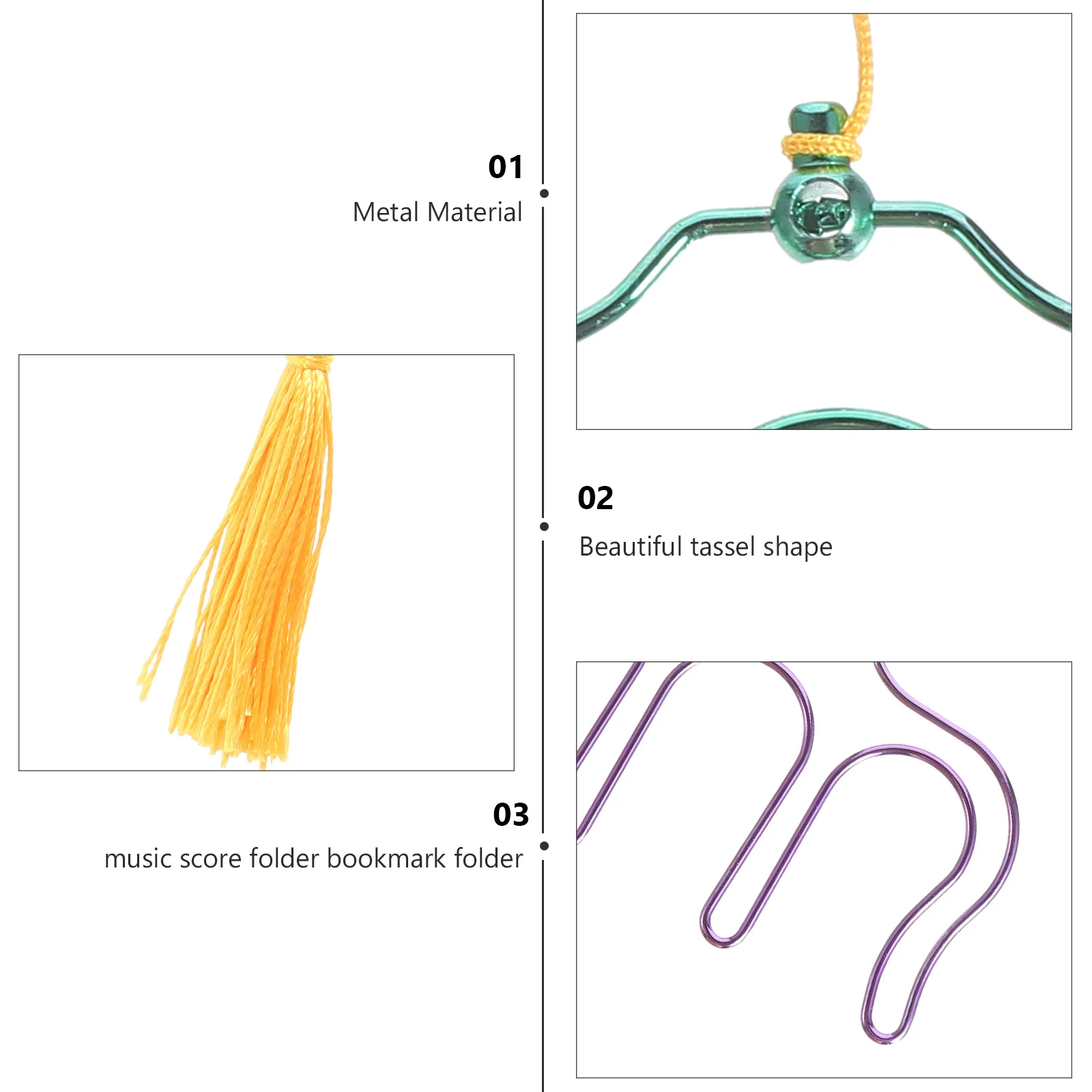 2Pcs Metal Music Book Clip Strong Page Holder for Reading and Playing Instruments - Shape Music Page Holder Clip
2Pcs Metal Music Book Clip Strong Page Holder for Reading and Playing Instruments - Shape Music Page Holder Clip