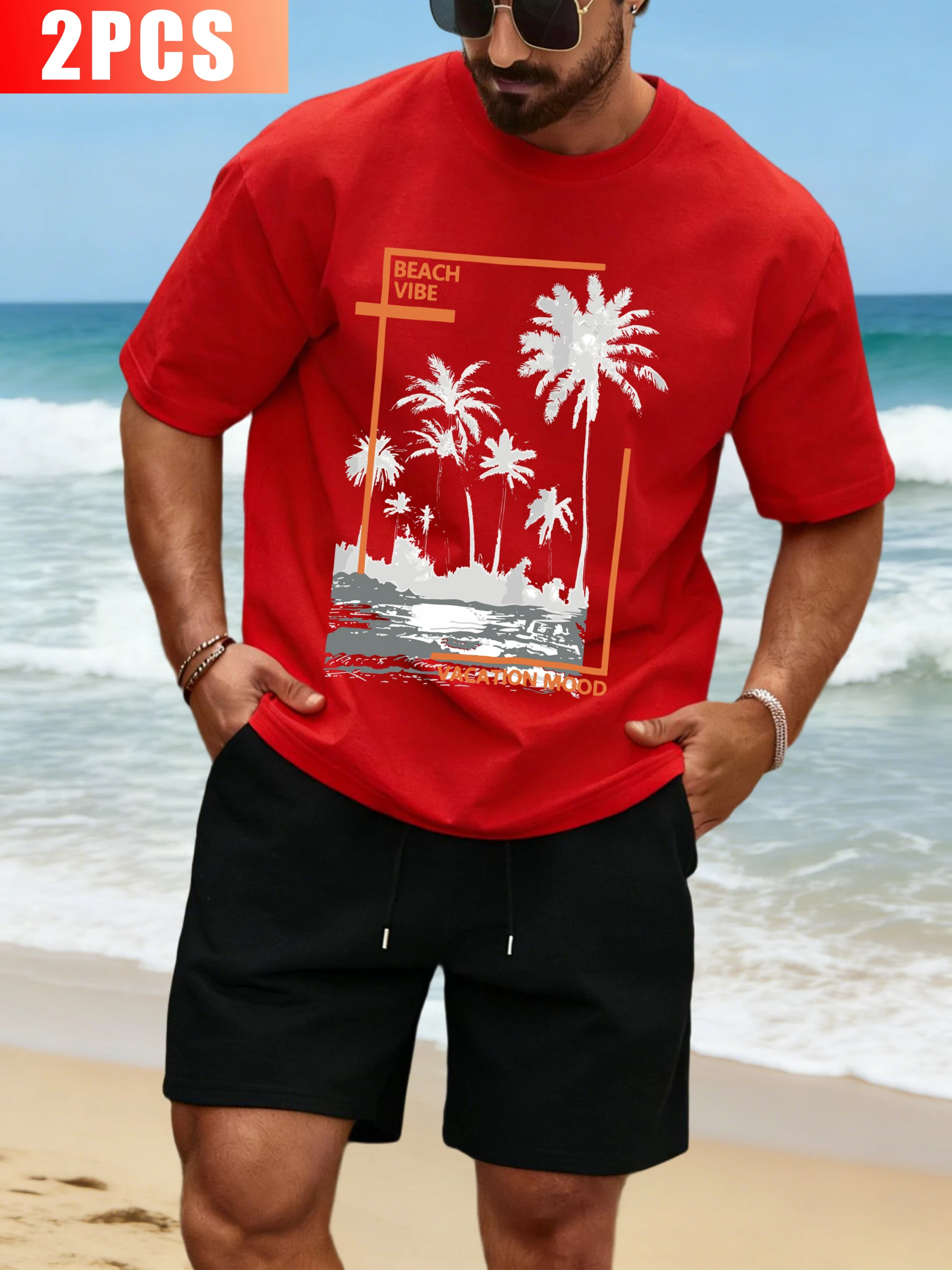 Beach Vacation Vibe Printing T Shirt Suit Man Cotton O-Neck Tee Summer Drawstring Sportpants Unisex Fashion Loose Basics Top
Beach Vacation Vibe Printing T Shirt Suit Man Cotton O-Neck Tee Summer Drawstring Sportpants Unisex Fashion Loose Basics Top
