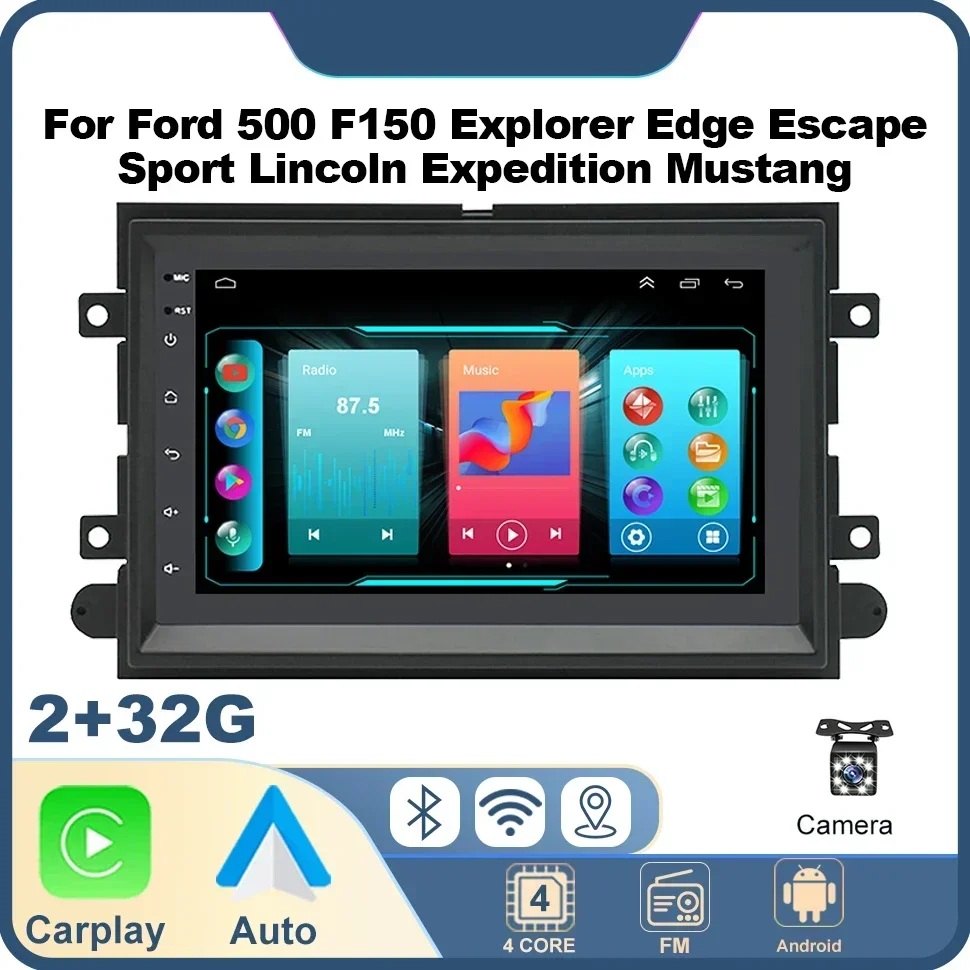 Автомобильный радиоприемник 2Din для Ford 500 F150 Explorer Edge Escape Sport Lincoln Expedition Mustang, мультимедийный плеер Carplay GPS FM BT
Автомобильный радиоприемник 2Din для Ford 500 F150 Explorer Edge Escape Sport Lincoln Expedition Mustang, мультимедийный плеер Carplay GPS FM BT
