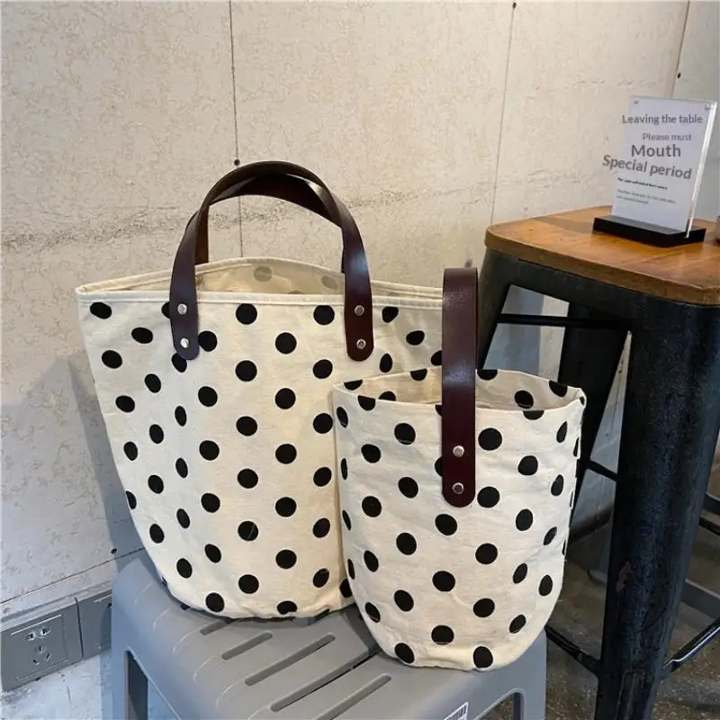 Canvas Tote Bags for Women Polka Dot Style Ideal for Shopping Spacious Large and Small
Canvas Tote Bags for Women Polka Dot Style Ideal for Shopping Spacious Large and Small