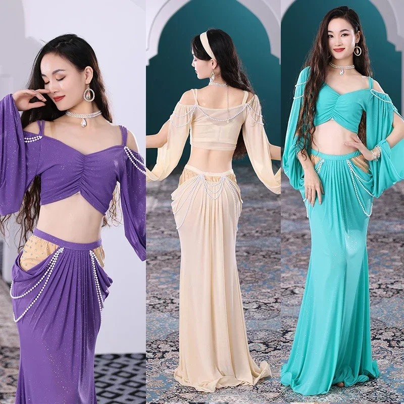 Belly Dance Costume Long Skirt 2 Pcs Set Top and Skirt For Adult Women Stage Performance Worksuit Practice Clothes Props
Belly Dance Costume Long Skirt 2 Pcs Set Top and Skirt For Adult Women Stage Performance Worksuit Practice Clothes Props