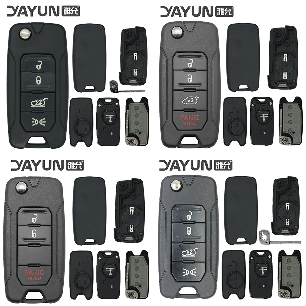 YAYUN 2/3/4 Buttons Remote Flip Key Shell Remote Car Key Shell SIP22 Blade AKJPF For Jeep
YAYUN 2/3/4 Buttons Remote Flip Key Shell Remote Car Key Shell SIP22 Blade AKJPF For Jeep