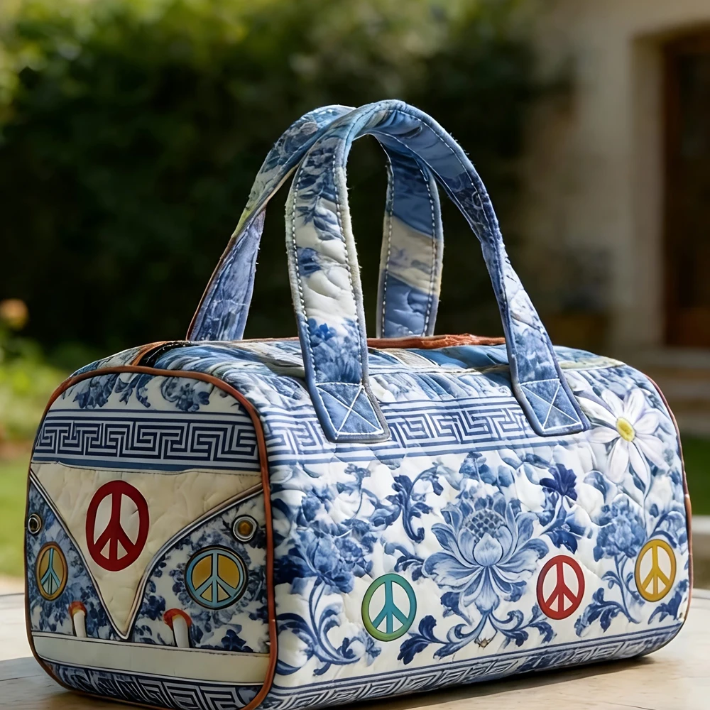 Сумка-даффл в стиле бохо с китайским узором, сине-белая, с символом мира, дорожная сумка-тоут для женщин и мужчин, сумка для выходных
Сумка-даффл в стиле бохо с китайским узором, сине-белая, с символом мира, дорожная сумка-тоут для женщин и мужчин, сумка для выходных