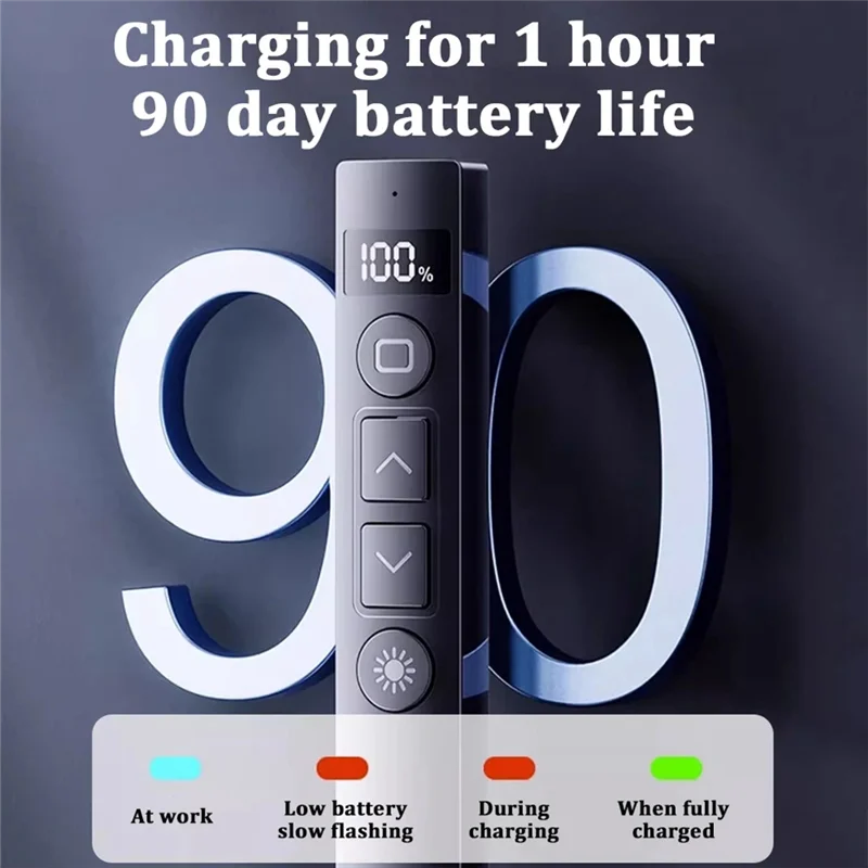 N93R Новые кликеры для презентаций B7, многофункциональный кликер, перезаряжаемый цифровой дисплей, пульт дистанционного управления, регулятор громкости
N93R Новые кликеры для презентаций B7, многофункциональный кликер, перезаряжаемый цифровой дисплей, пульт дистанционного управления, регулятор громкости