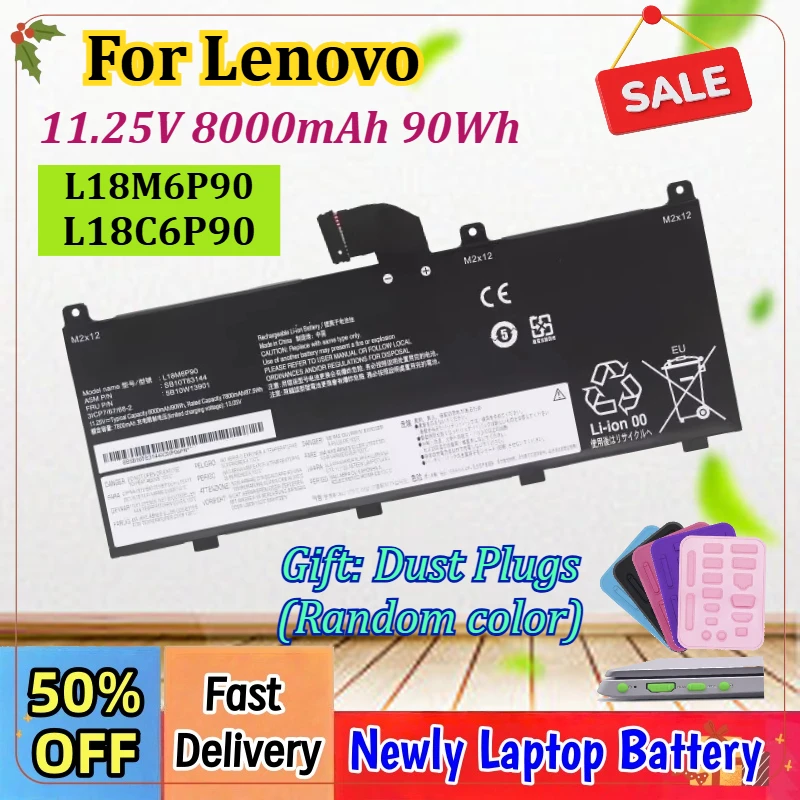 11.25V 8000mAh L18M6P90 L18C6P90 Laptop Battery For Lenovo ThinkPad P53 Series L18C6P90 02DL028 02DL029 5B10W13901 SB10K97664
11.25V 8000mAh L18M6P90 L18C6P90 Laptop Battery For Lenovo ThinkPad P53 Series L18C6P90 02DL028 02DL029 5B10W13901 SB10K97664