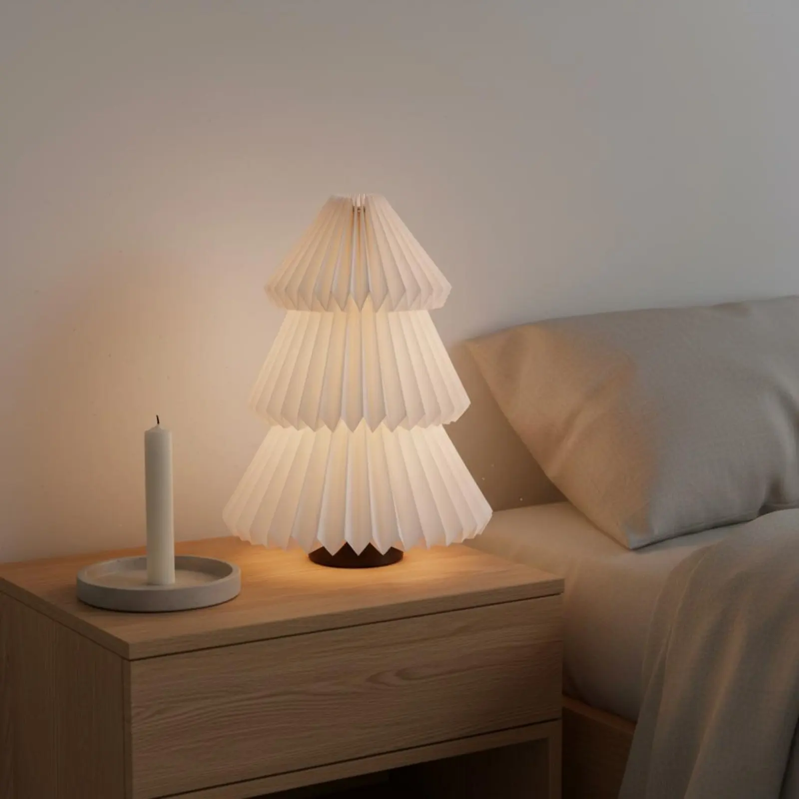 Christmas Tree Lamp Nordic Design Foldable Paper Lamp Minimalist Design Soft Radiance for Holiday Decor, Bedroom
Christmas Tree Lamp Nordic Design Foldable Paper Lamp Minimalist Design Soft Radiance for Holiday Decor, Bedroom