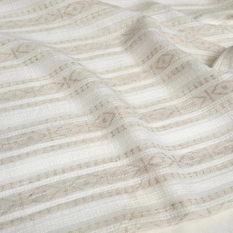 Linen Yarn Dyed Striped Jacquard Fabric Artistic Style Perspective Skirt Clothing Designer Fabrics for Diy Sewing Cloth
Linen Yarn Dyed Striped Jacquard Fabric Artistic Style Perspective Skirt Clothing Designer Fabrics for Diy Sewing Cloth