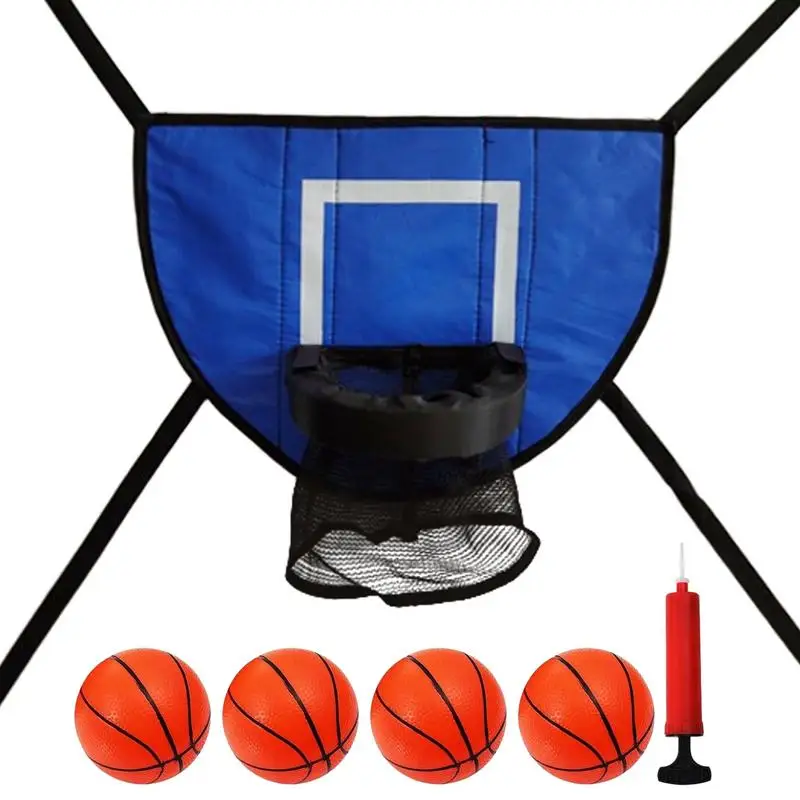 Trampoline Basketball Hoop Set Adjustable Kids Basketball Hoop Attachment with 4 Balls And Pump Backyard Trampoline Accessories
Trampoline Basketball Hoop Set Adjustable Kids Basketball Hoop Attachment with 4 Balls And Pump Backyard Trampoline Accessories