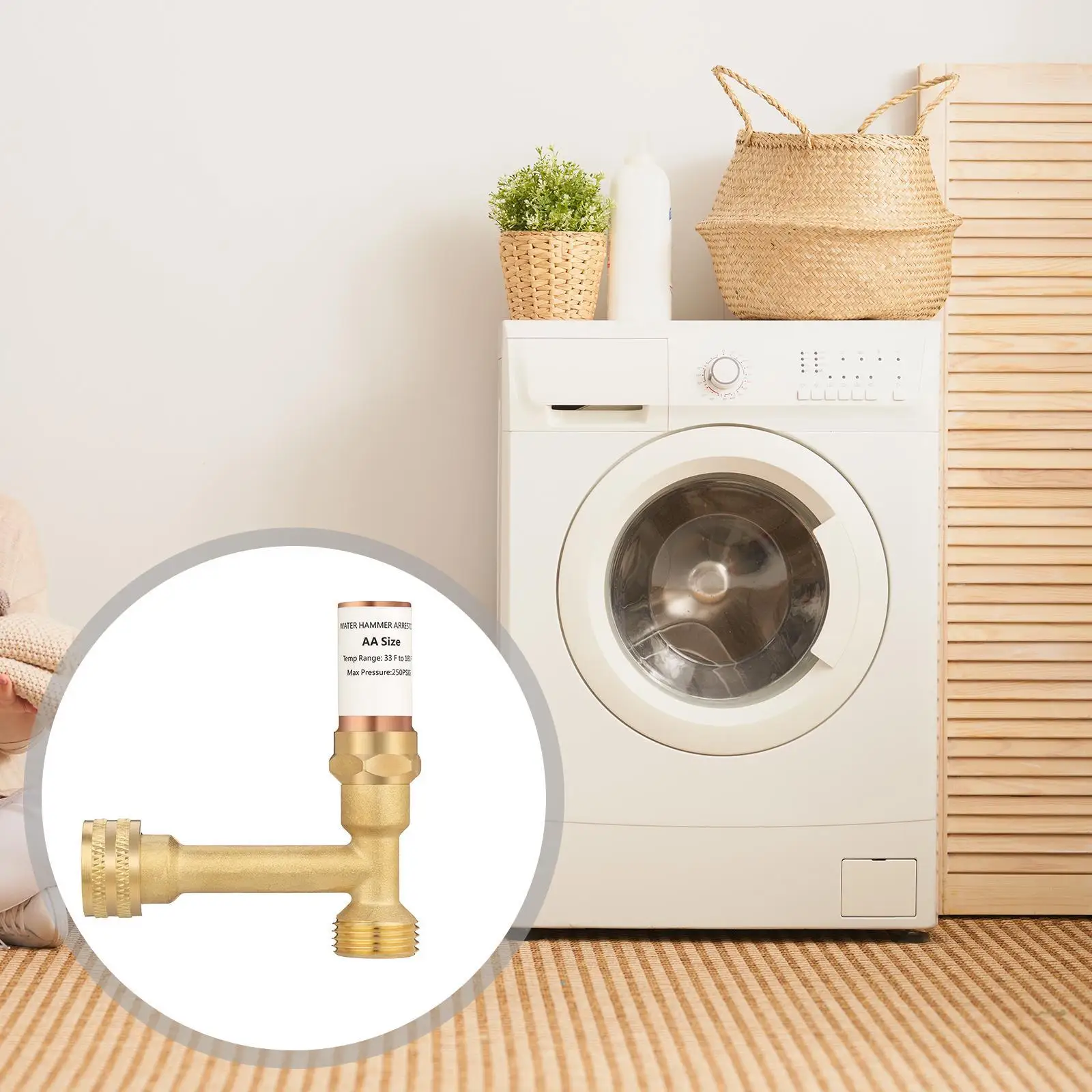 Washing Machine Water Hammer Arrestor Absorb Shock Fitting Plumbing Equipment 3/4" NH Thread for Household Water System Hotel
Washing Machine Water Hammer Arrestor Absorb Shock Fitting Plumbing Equipment 3/4" NH Thread for Household Water System Hotel